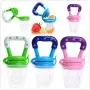 Baby Fruit Feeder Pacifier 3Pack-Fresh Food Feeder-Silicone Nipple Teething Toy-Silicone Pouches for Toddlers & Kids