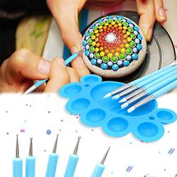 Mandala Dotting Tools, Angela&Alex 35 PCS Dotting Tools Stencil Mandala Painting Tool Kits Brushes Paint Tray for Painting Rocks Coloring Drawing and Drafting Art Supplies