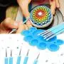 Mandala Dotting Tools, Angela&Alex 35 PCS Dotting Tools Stencil Mandala Painting Tool Kits Brushes Paint Tray for Painting Rocks Coloring Drawing and Drafting Art Supplies