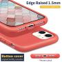 MILPROX iPhone 11 Case with Screen Protector, Liquid Silicone Gel Rubber Shockproof Slim Shell with Soft Microfiber Cloth Lining Cushion Cover for iPhone 11 6.1 inch (2019)-Coral