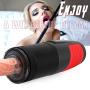 Induced Vibration Multi Vibration Frequency Mens Thrust and Rotation Male Handsfree Auto Suck Silicone Male Toys Cup Vágǐna Real Pūssy Sexrs Toys for Solo Men,Black