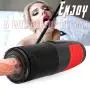 Exquisite Workmanship Electric Blow-Job Men Deep Throat Sucking Oral Cup Vibrating Masturbator Cup Automatic Aircraft Cup Man Toy Hands Free Underwear for Men T-Shirt Male Masturbation