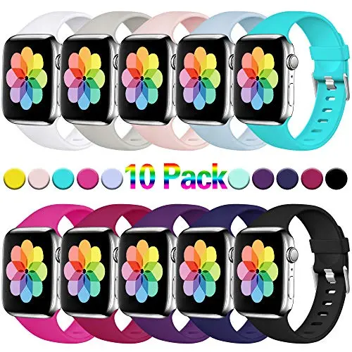 Haveda Sport Bands Compatible for Apple 4 Watch 40mm 44mm Series 4 Series 5, iWatch Bands 38mm 42mm Womens, Waterproof Wrist Band for iWatch, Apple Watch Series 3, Series 2/1 Man Small Large
