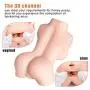 Six Dolls for Men Full Size Silicone Pussy Ass Masturbator Sex Toy with Virgin and Anal for Men Male Massager Adult Toys (10×6.2×4in)