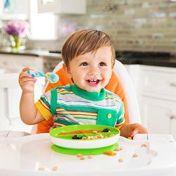 Munchkin Stay Put Divided Suction Plates, Blue/Green