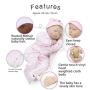 CHAREX Reborn Sleeping Baby Doll Soft Vinyl Lifelike Realistic 22 inch Weighted Newborn Dolls Gift Set