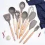 LDGR Pancake Spatula Silicone Kitchen Utensils Gadgets Wood Handle Cooking Tools Kitchenware Set Spatula Shovel Spoon Home Kitchen Tools