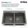 Kraus Forteza Granite Kitchen Sink, 33 Inch, KGD-52GREY