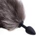 JMS Female Silicone Butt Plug Black Fox Tail Adults Games Flirting Sex Toys