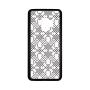 Geometric Rubber Phone Case,Entangled Lines with Abstract Design Geometrical Pattern Monochrome Artistic Decorative Compatible with Samsung Galaxy S9,One Size