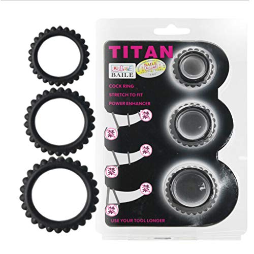 TPTPMAY 3Pcs Soft Silicone Pennis Ring Delay Ejeculation Retarder Hard Enrection Male Massaging Adullt Couples Six Toy