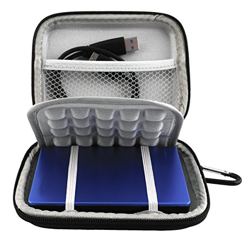 Lacdo EVA Shockproof Carrying Travel Case for Seagate Expansion Seagate Backup Plus Slim 1TB 2TB 4TB Portable External Hard Drive USB 3.0 2.5-Inch, GPS Camera and External Battery Pack