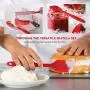 Silicone kitchenware 6-piece Red Silicone Baking Set Durable Silicone Heat-resistant 480°F Seamless Non-stick Kitchen Mixing Cooking Baking Utensils Durable Easy To Clean Kitchenware Set