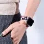 EXCHAR Compatible with Apple Watch Band Floral 38mm 40mm 42mm 44mm Silicone Replacement Wristbands for iWatch Series 5/4/3/2/1 for Women with Cute and Fadeless Pattern Printings