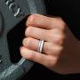 ThunderFit Thin and Stackable Silicone Rings, 8 Rings / 4 Rings / 1 Ring - Silicone Wedding Bands for Women - Diamond Pattern
