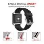 Simpeak for Fitbit Blaze Bands with Frame, Silicone Replacement Band Strap with Frame Case for Fit bit Blaze Smart Fitness Watch, Small/Large