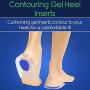 3 Pairs Silicone Gel Heel Cups - Shoe Inserts for Plantar Fasciitis, Sore Heel Pain, Bone Spur & Achilles Pain - Pad & Shock Absorbing Support (Men/Large)