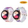 Koreda Compatible Samsung Galaxy Watch Active Bands/Galaxy Watch 42mm/Gear Sport Bands Sets, 20mm Soft Floral Print Sport Watch Strap Replacement Compatible Galaxy Watch Active 40mm R500 (2 Pack#1)