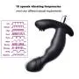 Vibrating Anal Muscle Massage Toys with 10 Frequencies Vibration Patterns Smooth Silicon Anal Vibrator Butt Plug Massager for Men and Women. (Iris Daisy)