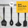 Klee 10-Piece Non-Stick Silicone Kitchen Utensil Set, Black