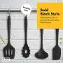 Klee 10-Piece Non-Stick Silicone Kitchen Utensil Set, Black