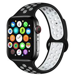 Bravely klimbing Compatible with Apple Watch Band 44mm 42mm 40mm 38mm, Soft Silicone iWatch Bands Replacement Sport Bands for iWatch Series 5 4 3 2 1 for Men and Women S/M M/L