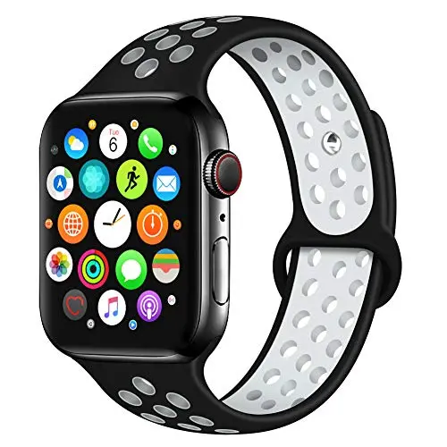 Bravely klimbing Compatible with Apple Watch Band 44mm 42mm 40mm 38mm, Soft Silicone iWatch Bands Replacement Sport Bands for iWatch Series 5 4 3 2 1 for Men and Women S/M M/L