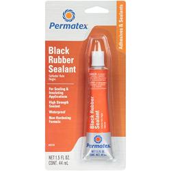 Permatex 80338 Black Rubber Sealant, 1.5 oz. Tube