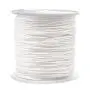 Mandala Crafts Nylon Satin Cord, Rattail Trim Thread for Chinese Knotting, Kumihimo, Beading, Macramé, Jewelry Making, Sewing (1mm, 109 Yards, White)