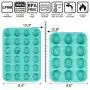 Silicone Muffin Pan Cupcake Set - Mini 24 Cups and Regular 12 Cups Muffin Tin, Nonstick BPA Free Food Grade Silicone Molds with 12 Silicone Baking Cups