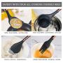 Silicone Cooking Utensils Set,Kitchen Utensil Set-10 PCS Rose Gold Stainless Steel Handle,Kitchen Utensil Set With Holder Nonstick Cookware - BPA Free-Kitchen Tool Set for Gift