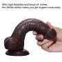 Realistic Ultra-Soft Dildo for Beginners with Flared Suction Cup Base for Hands-Free Play, Flexible Dildo Lifelike Silicone Dual Density Mens Penis Cock Dong Anal Sex Toys for Masturbation Anal Play
