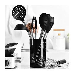 TECHLINK 9pcs Kitchenware Set Silicone Kitchen Utensil Stainless Steel Cooking Tools Nonstick Non-Scratch Heat Resistant Easy Clean & Store Non Toxic Gadget