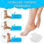 3 Pairs Heel Protectors Heel Support Silicone Heel Pads Gel Heel Cups, Plantar Fasciitis Blister for Men and Women, Relief Heel Repair Heel Pain Achilles Tendinitis, White, Nude and Black