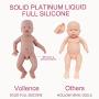 Vollence 18 inch Sleeping Full Body Silicone Baby Dolls,Not Vinyl Material Dolls,Eye Closed Realistic Newborn Real Baby Dolls That Look Real, Soft Handmade Silicone Lifelike Baby Doll - Boy