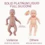 Vollence 18 inch Sleeping Full Body Silicone Baby Dolls,Not Vinyl Material Dolls,Eye Closed Realistic Newborn Real Baby Dolls That Look Real, Soft Handmade Silicone Lifelike Baby Doll - Boy