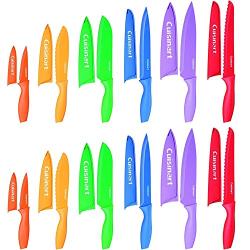 Cuisinart 2-Pack 12-Piece Advantage Color-Coated Professional Knife Set - C55-01-12PCKS