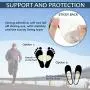 40 Pieces Metatarsal Felt Feet Pads Insert Pads Ball of Foot Cushion Pain Relief Forefoot Support Adhesive Foam Foot Cushion Pad for Men and Women 1/4 Inch Thick (White)
