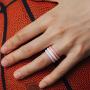 ThunderFit Womens Thin Swivel Rings, 10 Rings / 8 Rings / 4 Rings / 1 Ring - Stackable Silicone Wedding Rings - 2.5mm Wide - 2mm Thick