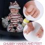 Vollence 14 Inch Realistic Real Baby Doll,PVC Free,Full Body Silicone Baby Dolls,More Like Real Kids,Handmade Lifelike Soft Alive Baby Doll with Clothes - Girl