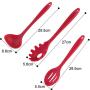 10 pcs Red Silicone Baking Nonstick kitchenware Cookware Cooking Tool