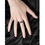 Ikonfitness Silicone Wedding Ring, Two Piece Rubber Wedding Ring with Unique 3D Sculptured Flower Pattern, 6.5 mm Wide 2 Pack in Metal Box