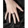 Ikonfitness Silicone Wedding Ring, Two Piece Rubber Wedding Ring with Unique 3D Sculptured Flower Pattern, 6.5 mm Wide 2 Pack in Metal Box