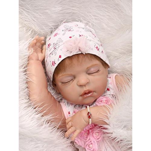 NPKDOLLS Reborn Baby Dolls Silicone Full Body Girl Sleeping Reborn Dolls Realistic Soft Vinyl Baby Doll Lifelike 22 Newborn Doll Children Gifts