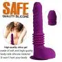 9.05inch Silicone Electric Automatic Thrusting V?brátor with 6 Frequency Patterns and Strong Suction Cup of Wireless Remote Control Women Adult Toy(Purple)