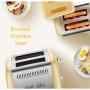 QIN.J.FANG-Kitchen 680W Mini Toaster 2 slice,The 6-speed gear knob is equipped with a dust cover, which can be thawed and reheated, making breakfast more convenient.