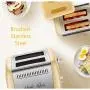 QIN.J.FANG-Kitchen 680W Mini Toaster 2 slice,The 6-speed gear knob is equipped with a dust cover, which can be thawed and reheated, making breakfast more convenient.