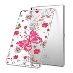 GinHo Customized Protective Cover iPad Pro 9.7 inch 2018 Butterfly with Slim Soft Durable TPU Ultra-Clear Silicone UV Printing Case