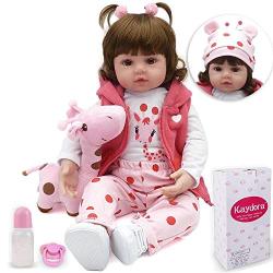 Kaydora Reborn Baby Doll Girl, 16 inch Soft Weighted Body, Cute Lifelike Handmade Silicone Doll