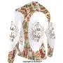 SCOCICI Cycling Jersey Long Sleeves Men,Cartoon Drawing Style Kitchenware and Tea Party